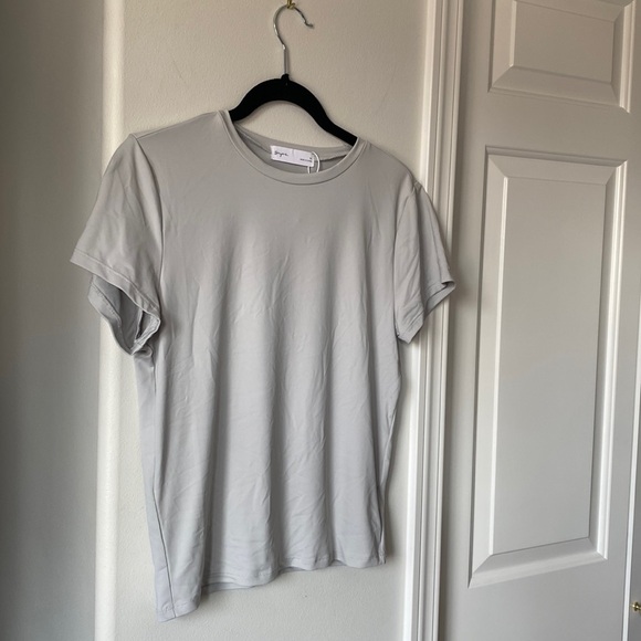 Supre - Light Grey Smooth Silky Basic Short Sleeve Top/Shirt/Blouse - Picture 1 of 5